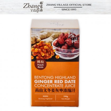 (桃胶) 高山文冬姜灰枣浓缩汁 (PEACH RESIN) BENTONG HIGHLAND GINGER RED DATES CONCENTRATE JUICE 390g (9555140506628)